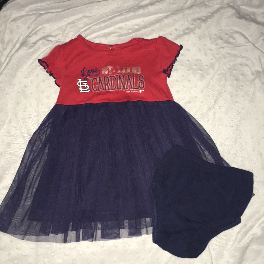 Good condition STL Cardinals Toddler dress.